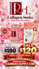 RED Collagen Socks - Hydration Boosting - 120 pcs