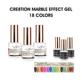 Cre8tion Marble Effect 0.5oz - Full Set 18 colors w/ 3 Top Diamond 0.5oz & 1 set Color Chart