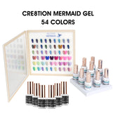 Cre8tion Mermaid Gel 0.5oz - Full Set 54 colors w/ 6 Top Diamond 0.5oz & 1 Color Chart