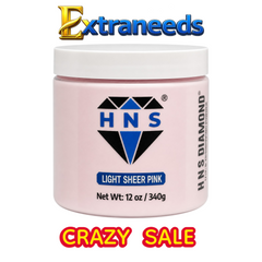 HNS LIGHT SHEER PINK NAIL POWDER 12OZ