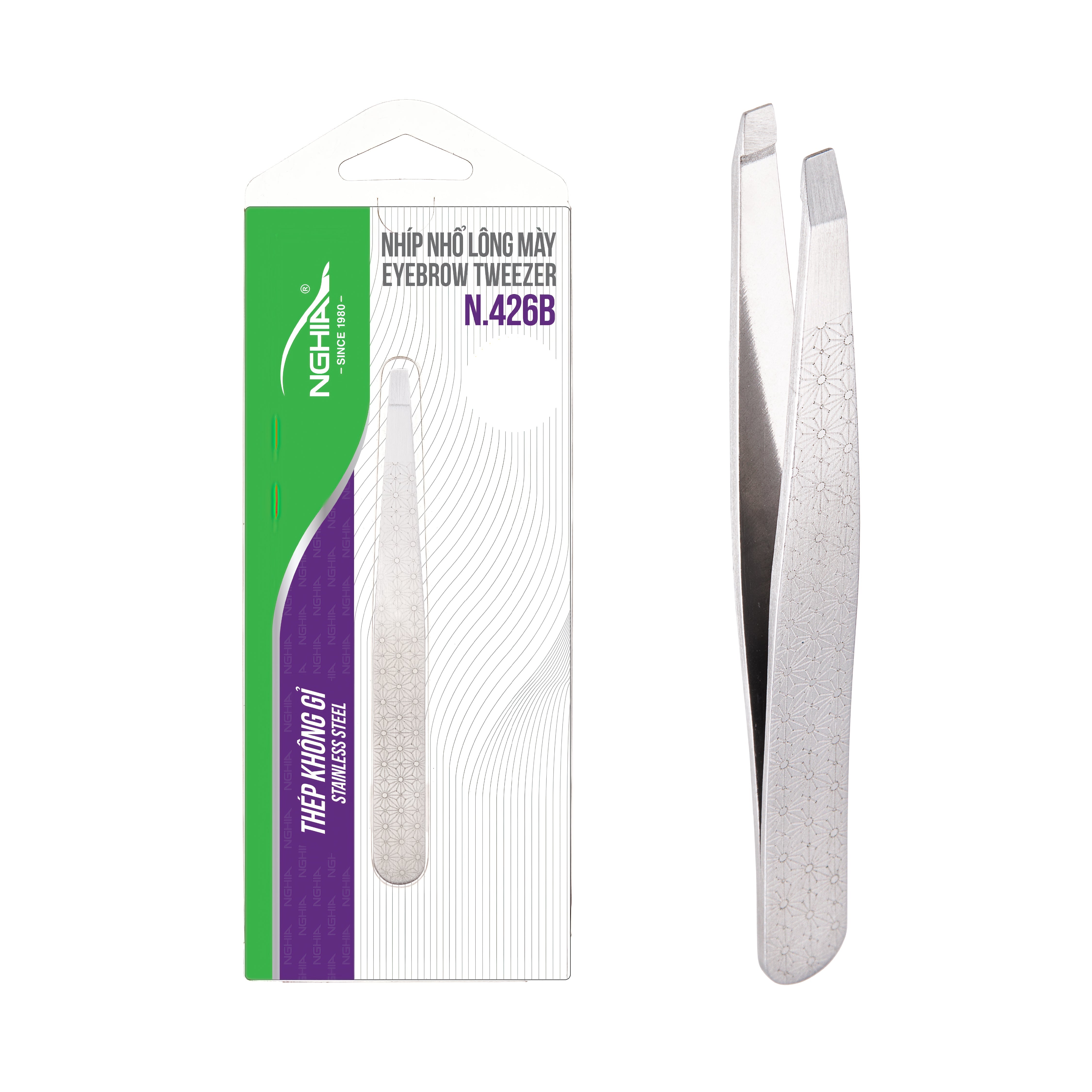 NGHIA Beauty Tweezer N-426 (Stainless Steel)