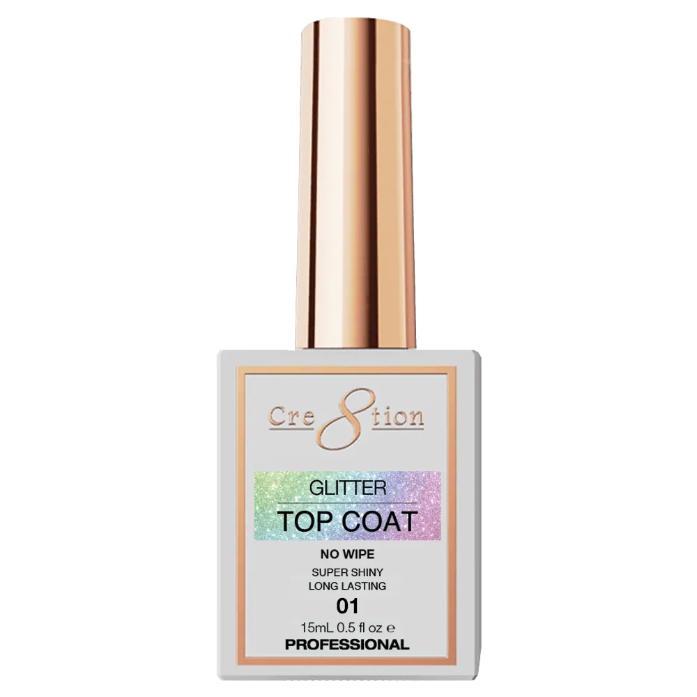Cre8tion Glitter Top Coat 0.5oz 01