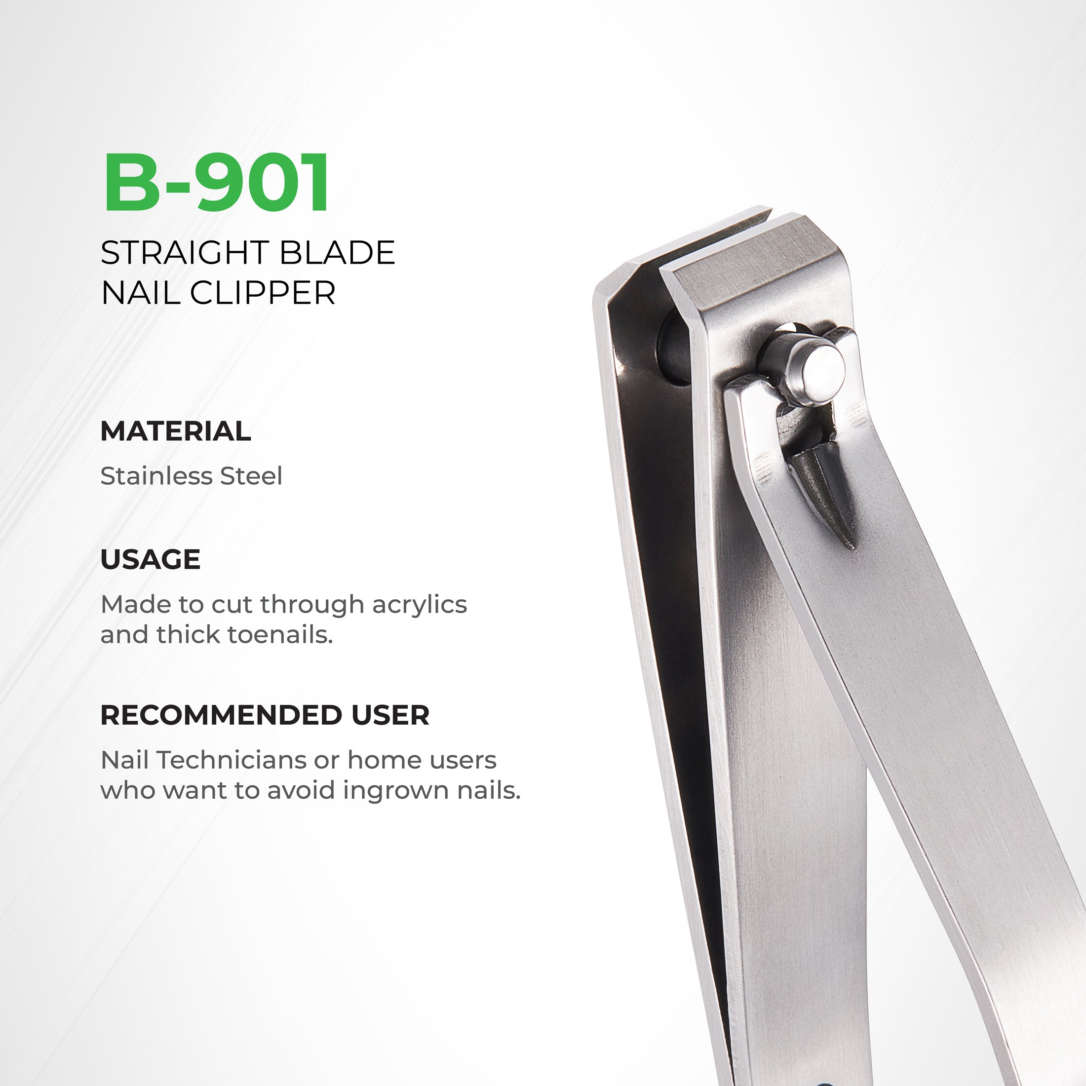 NGHIA Straight Blade Large Nail Clipper - B-901 (Stainless Steel)