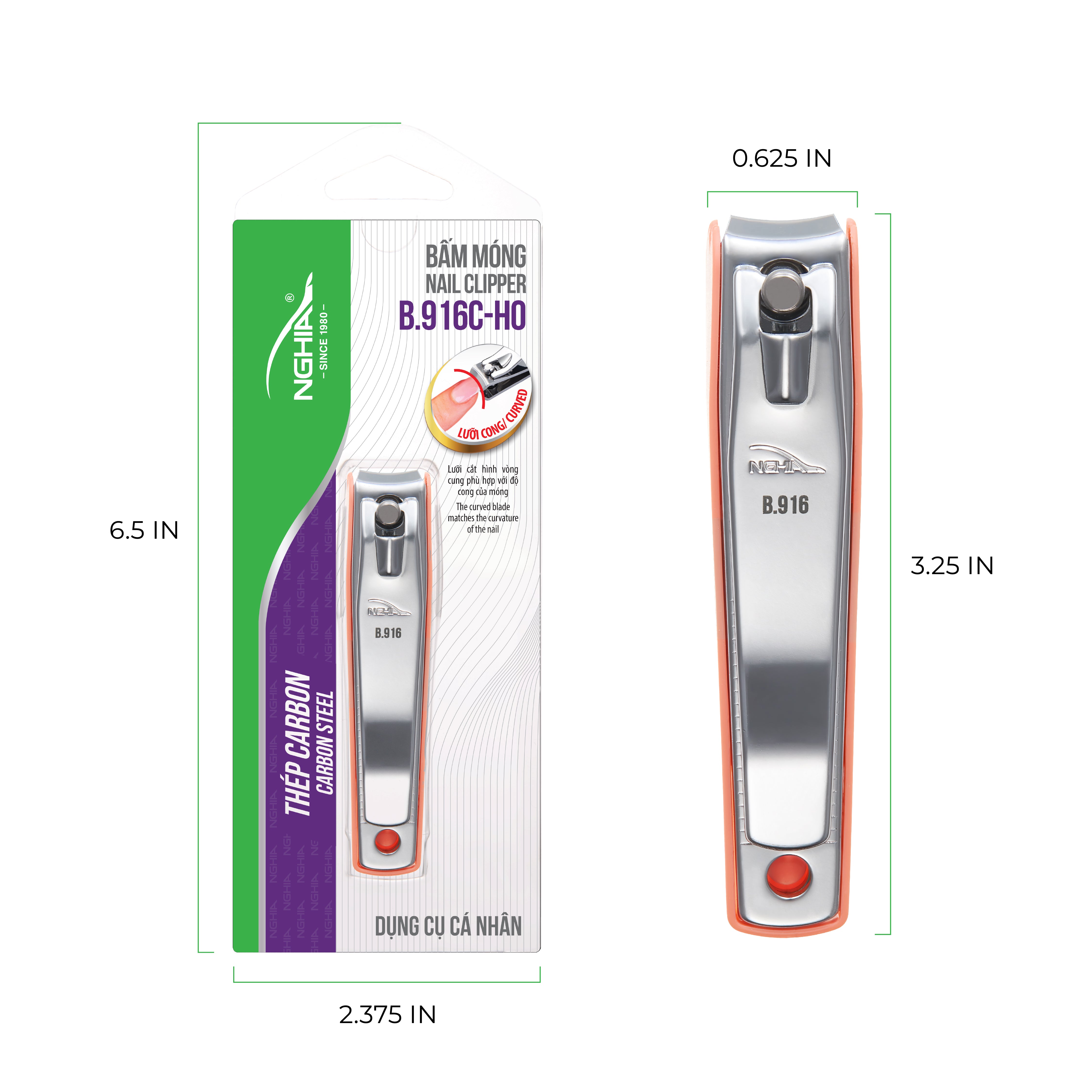NGHIA Advance Self-Collecting Nail Clipper - B.916 (Stainless Steel)