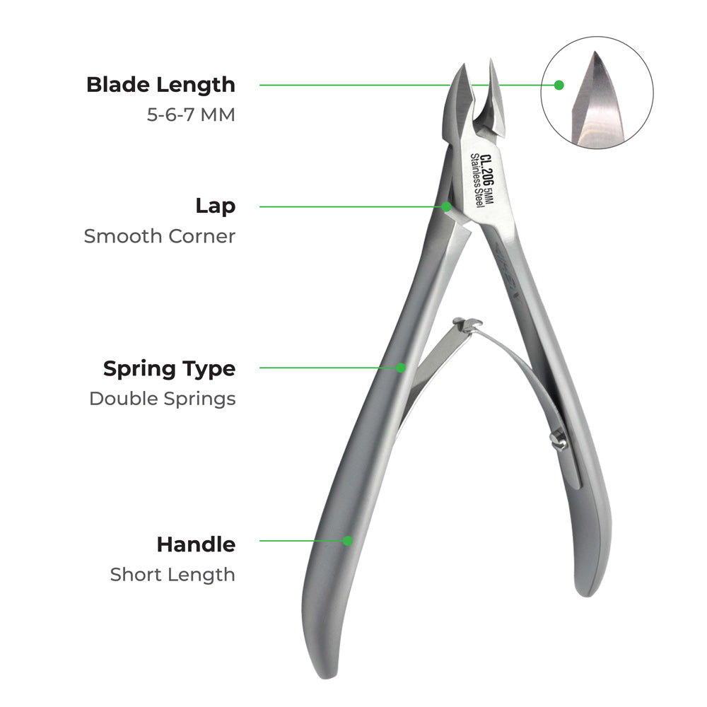 NGHIA EXPORT Professional Cuticle Nipper - CL-206 (Stainless Steel)