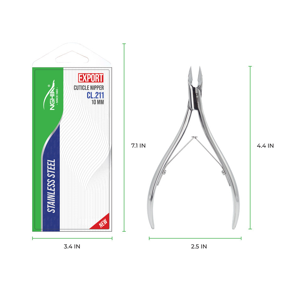 NGHIA EXPORT Professional Cuticle Nipper - CL-211 (Stainless Steel)