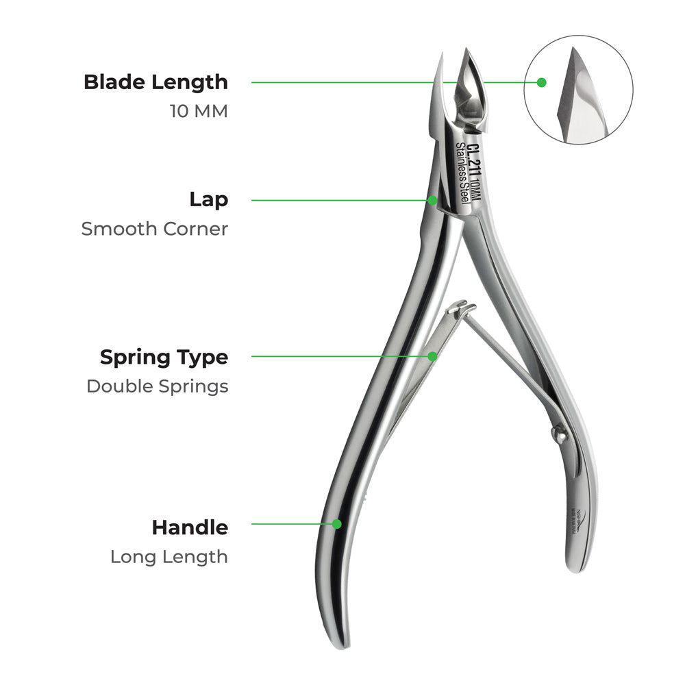 NGHIA EXPORT Professional Cuticle Nipper - CL-211 (Stainless Steel)