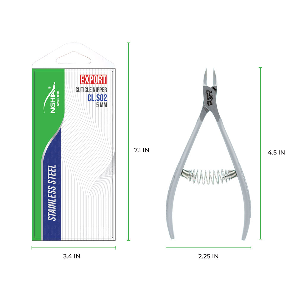 NGHIA EXPORT Professional Cuticle Nipper - CL-S02 (Stainless Steel)