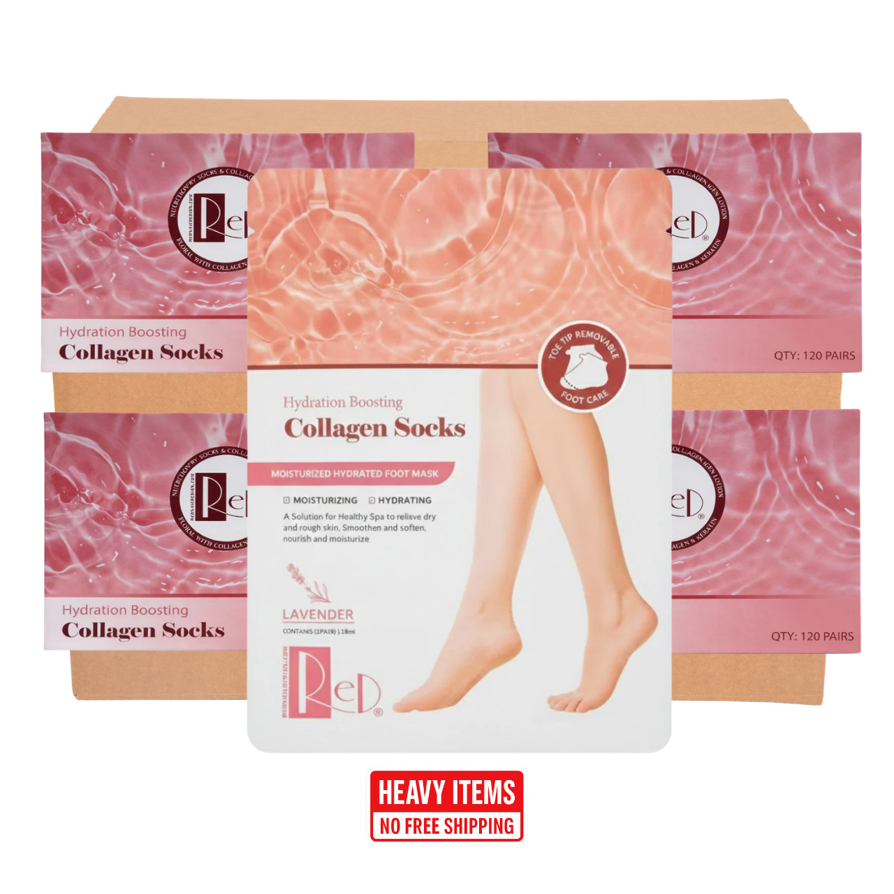 Red Hydration Boosting Collagen Socks