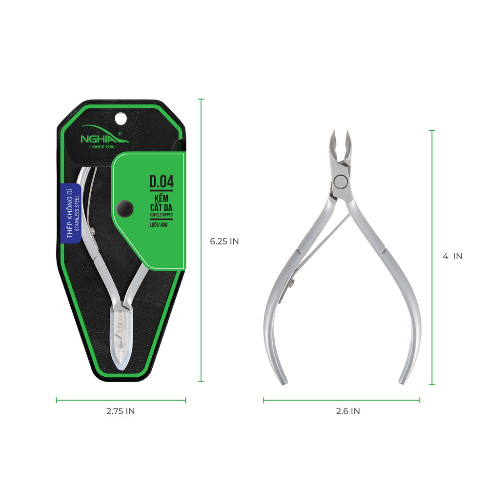 NGHIA Cuticle Nipper - D-04 (Stainless Steel)