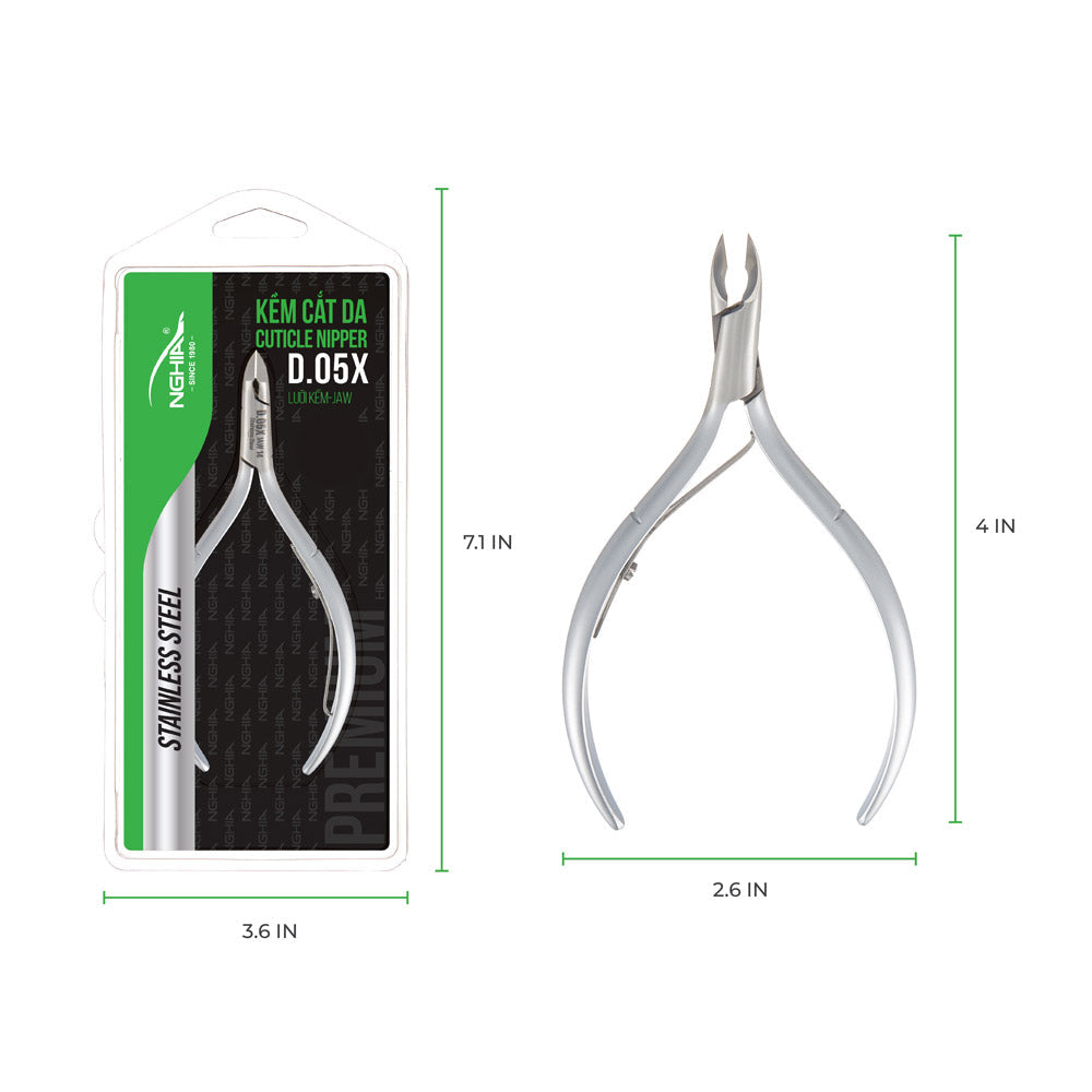 NGHIA Premium Cuticle Nipper - D-05X (Stainless Steel)