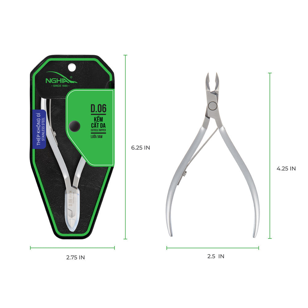 NGHIA Cuticle Nipper - D-06 (Stainless Steel)