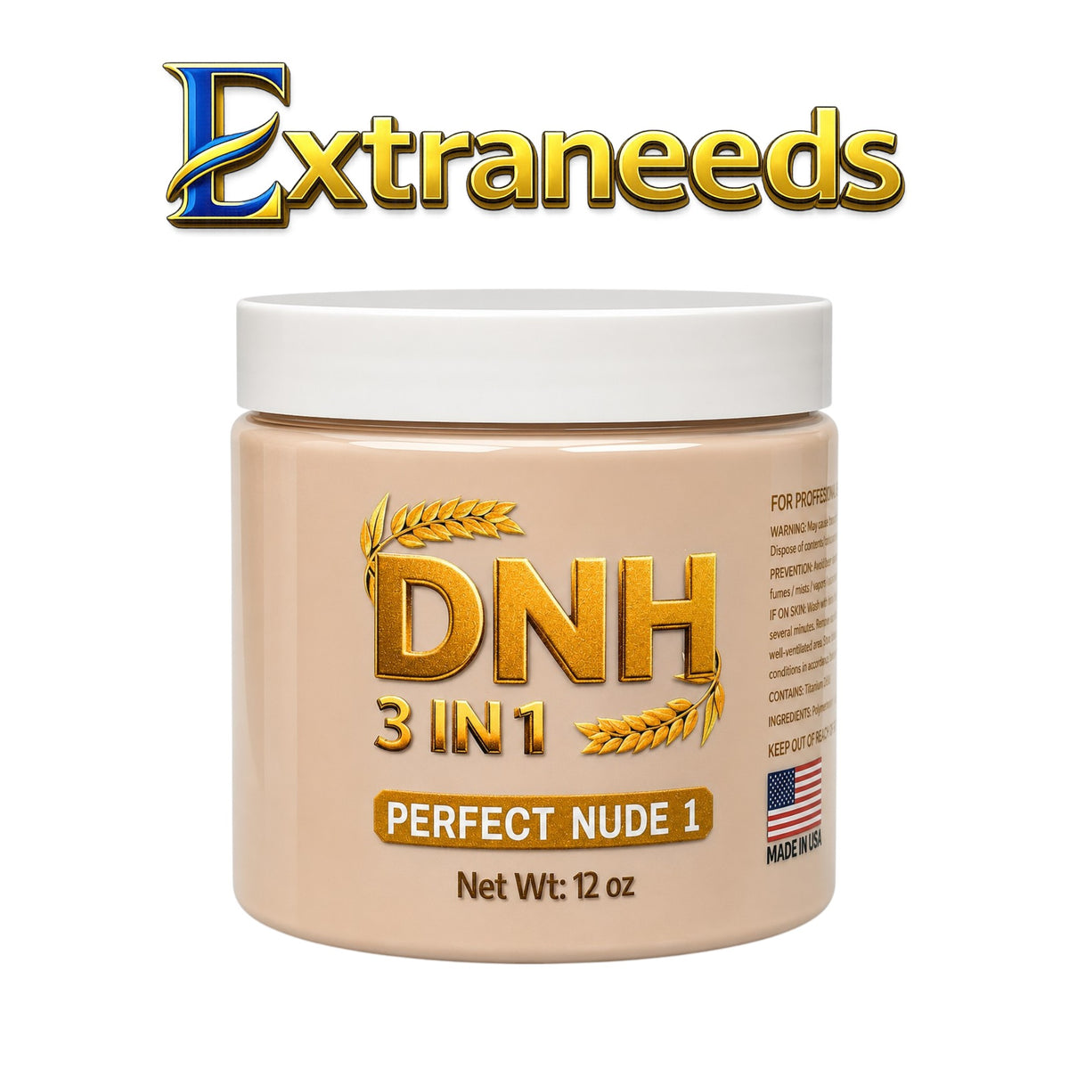 DNH NAIL POWDER 3 IN 1 PERFECT NUDE 120Z
