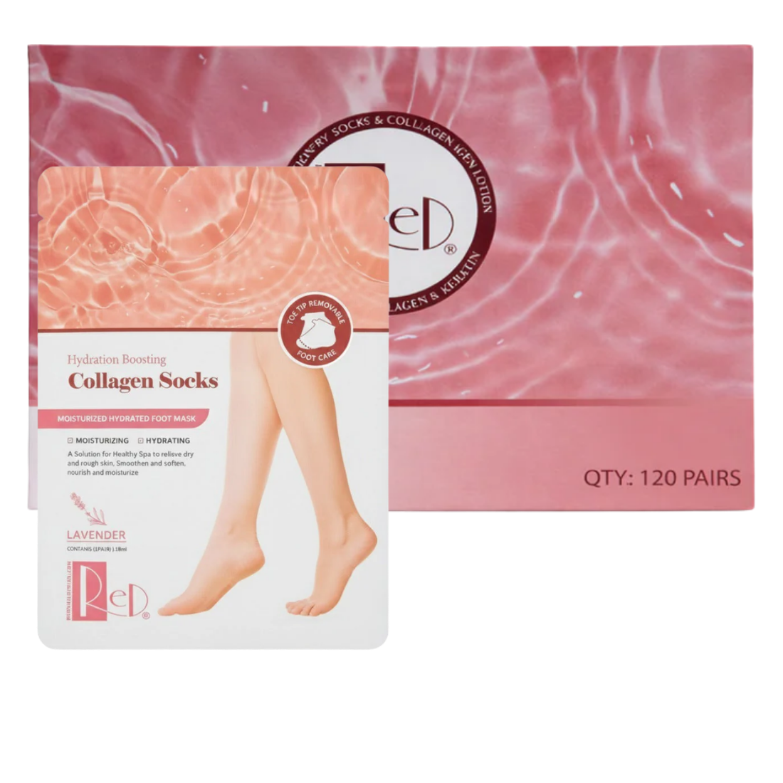 Red Hydration Boosting Collagen Socks