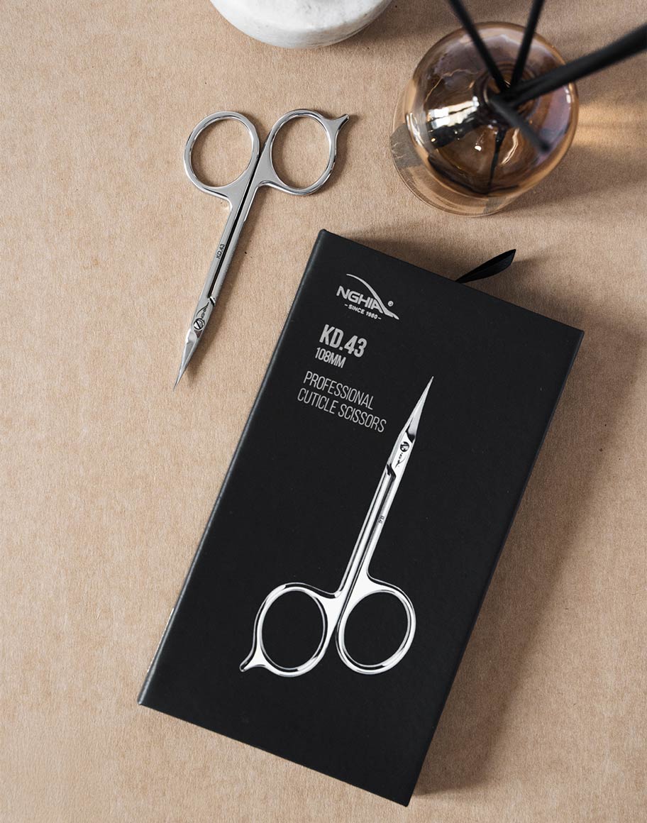 NGHIA EXPORT Cuticle Scissors - KD-43 (Stainless Steel)
