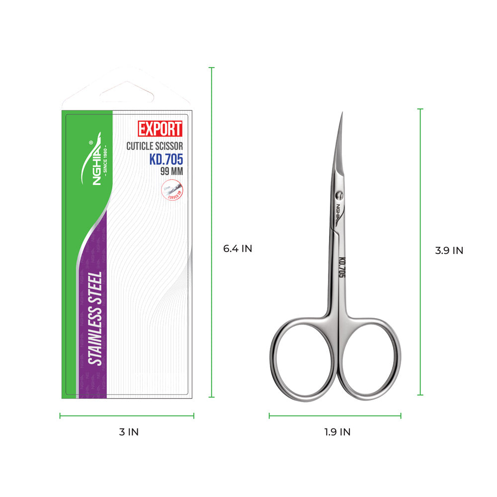 NGHIA EXPORT Cuticle Scissors - KD-705 (Stainless Steel)