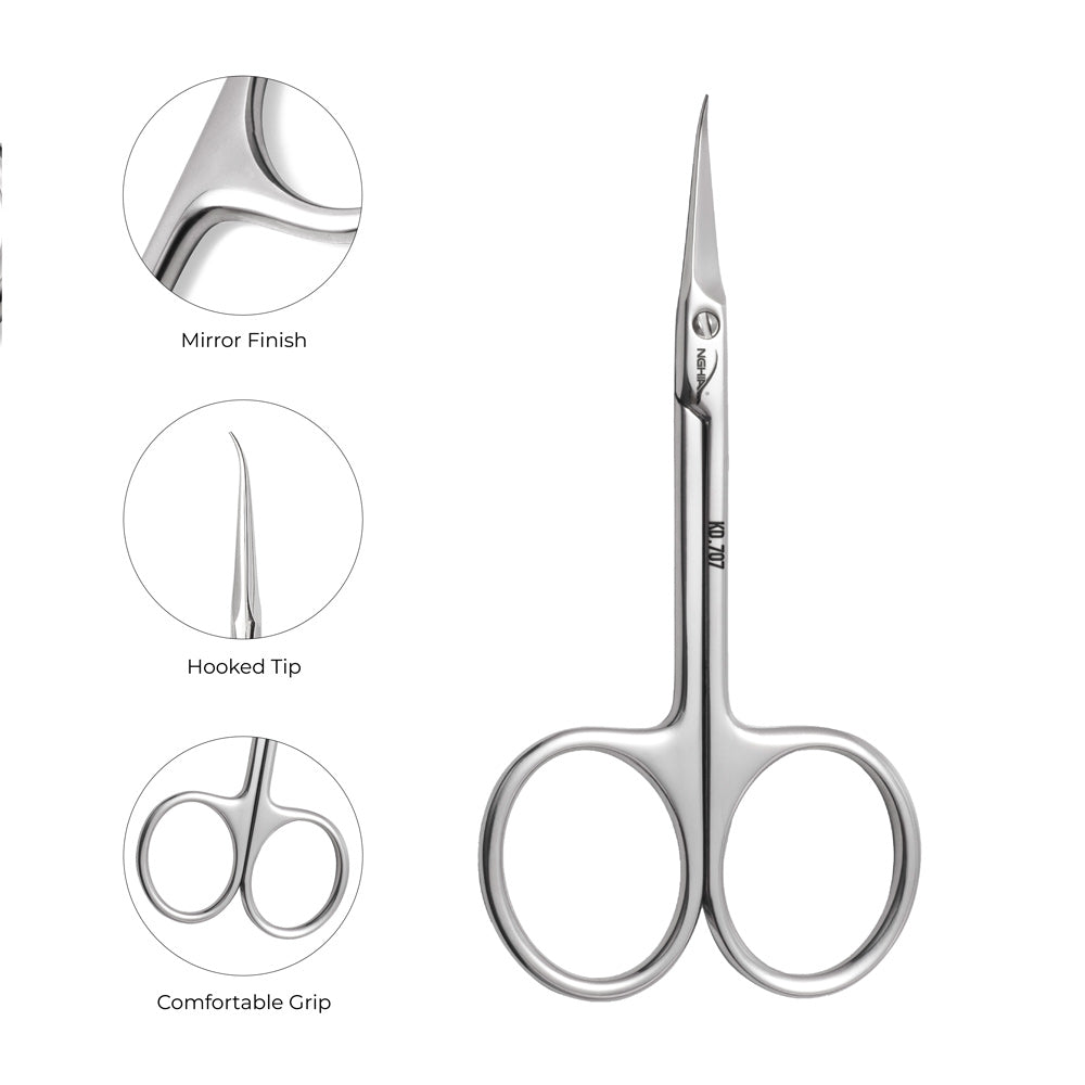 NGHIA EXPORT Cuticle Scissors - KD-707 (Stainless Steel)