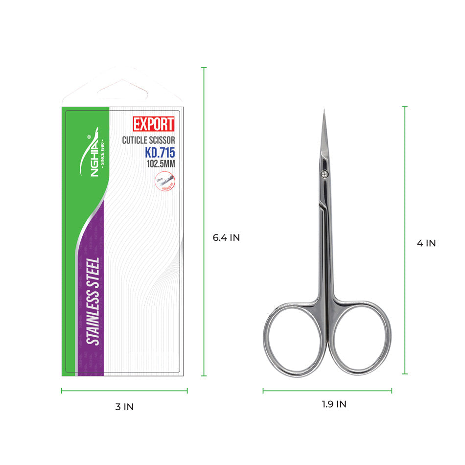 NGHIA EXPORT Cuticle Scissors - KD-715 (Stainless Steel)