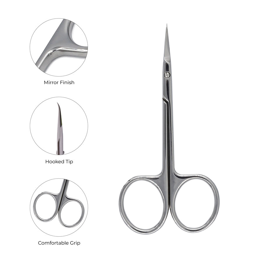 NGHIA EXPORT Cuticle Scissors - KD-715 (Stainless Steel)