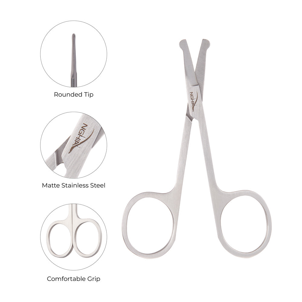 NGHIA Nose Scissors - KM-604 (Stainless Steel)