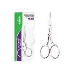 NGHIA Large Blade Eyebrow Scissors - KM-605 (Stainless Steel)