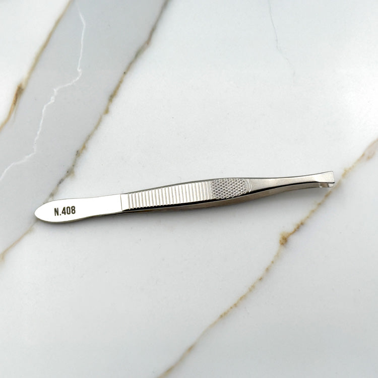 NGHIA Straight Blades Tweezer - N-408 (Stainless Steel)