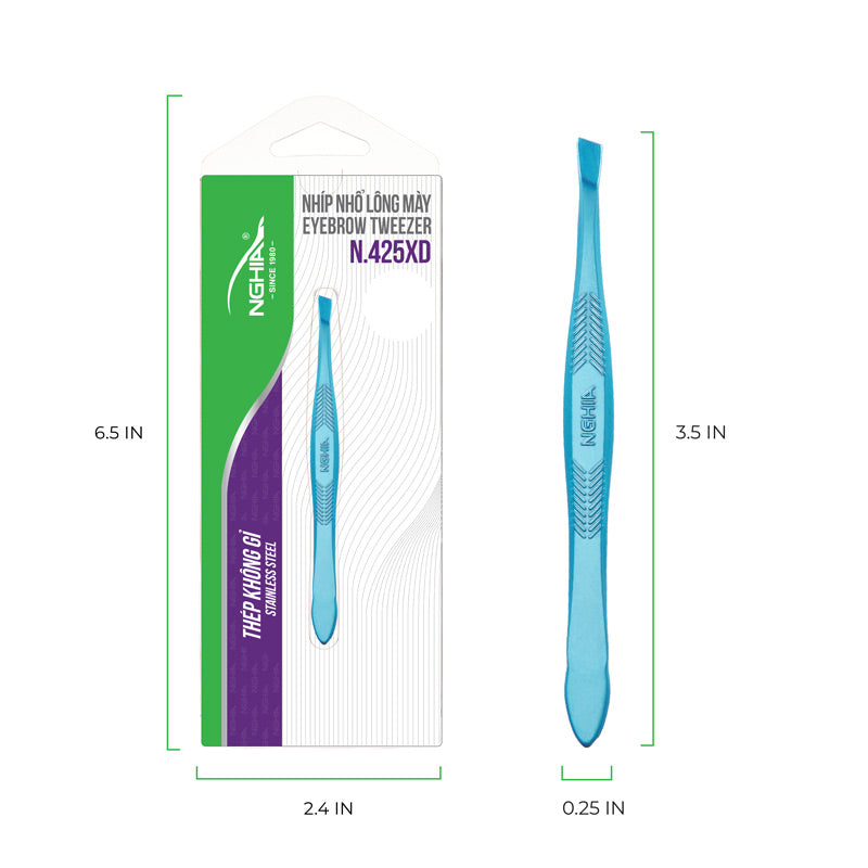 NGHIA Colorful Slanted Tips Tweezers - N-425 (Stainless Steel)