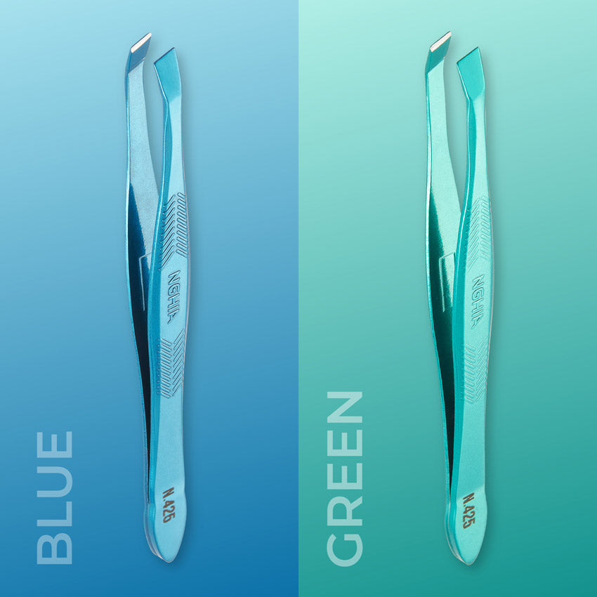 NGHIA Colorful Slanted Tips Tweezers - N-425 (Stainless Steel)