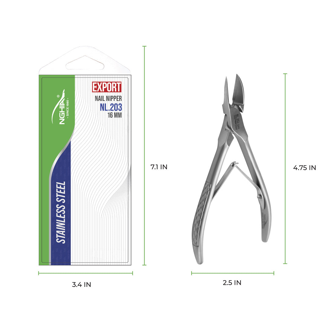 NGHIA EXPORT Profession Nail Nipper - NL-203 (Medical Grade Stainless Steel)