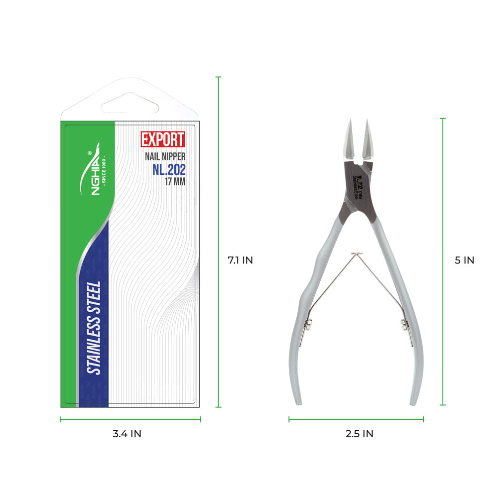 NGHIA EXPORT Profession Nail Nipper - NL-202 (Medical Grade Stainless Steel)