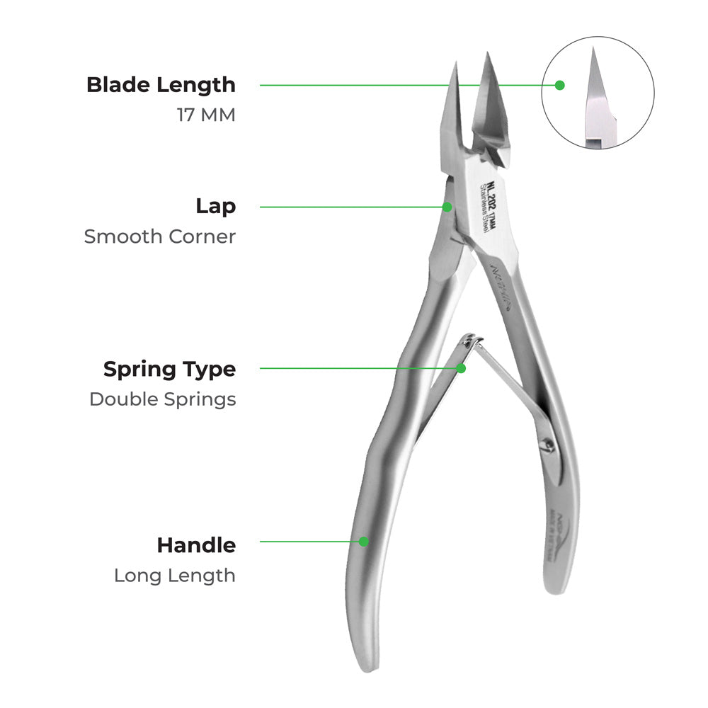 NGHIA EXPORT Profession Nail Nipper - NL-202 (Medical Grade Stainless Steel)