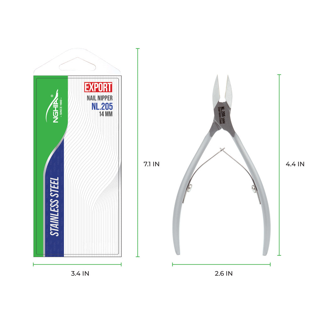 NGHIA EXPORT Profession Nail Nipper - NL-205 (Medical Grade Stainless Steel)