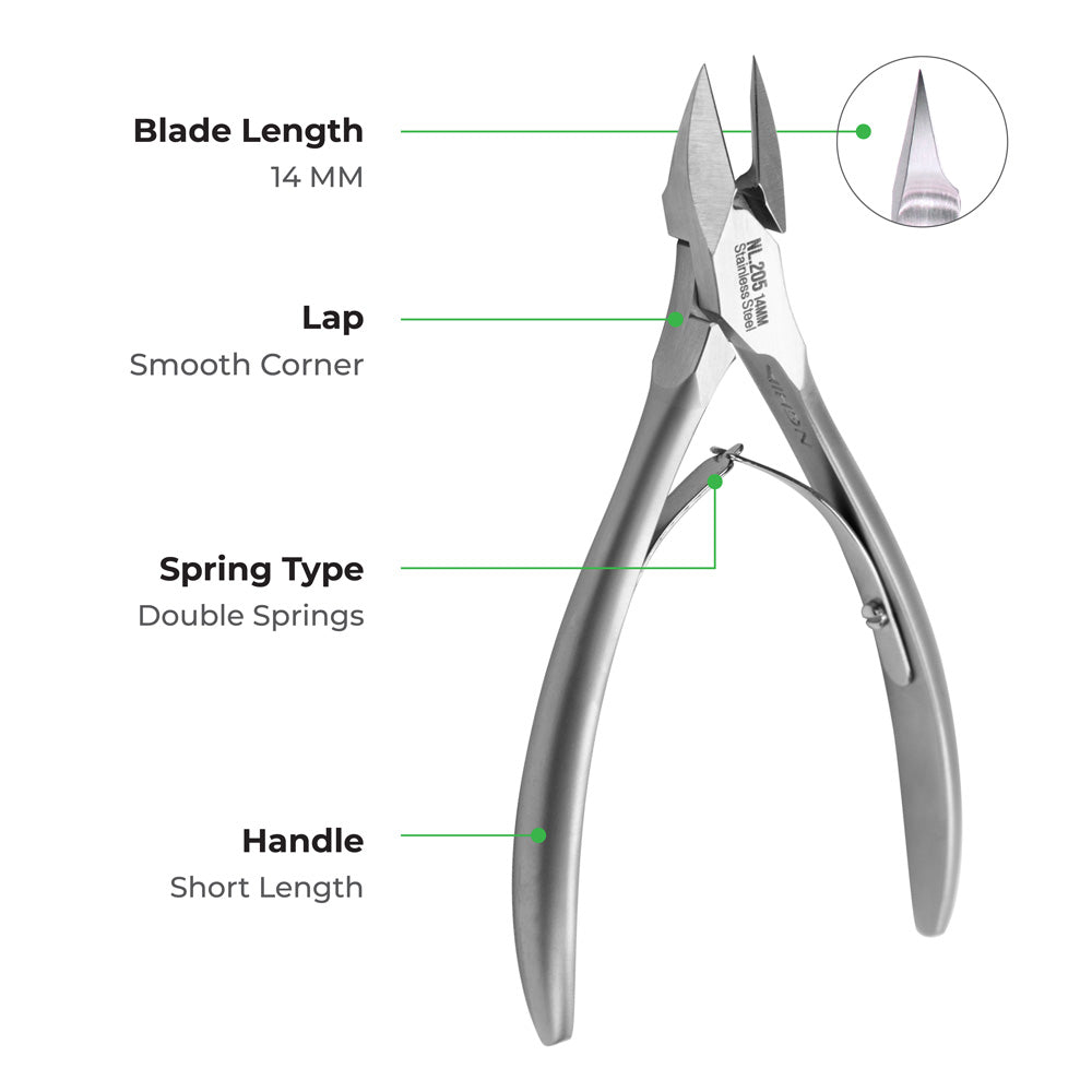 NGHIA EXPORT Profession Nail Nipper - NL-205 (Medical Grade Stainless Steel)