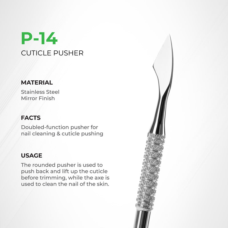 NGHIA EXPORT Cuticle Pusher - P-14 (Stainless Steel)