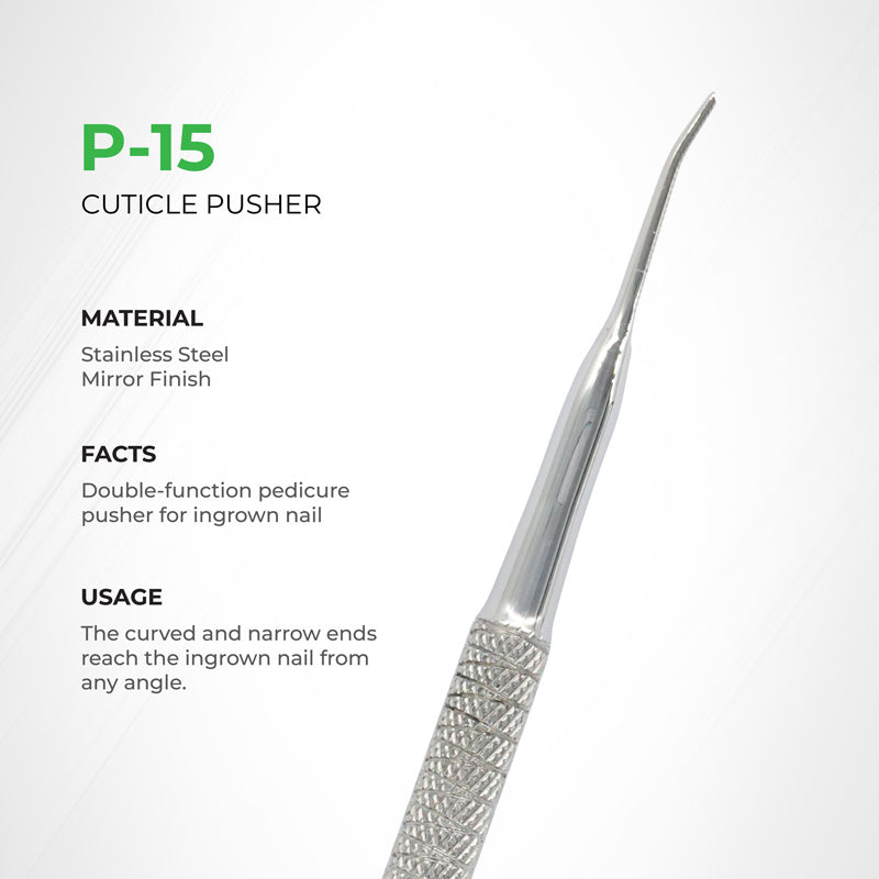NGHIA EXPORT Cuticle Pusher - P-15 (Stainless Steel)