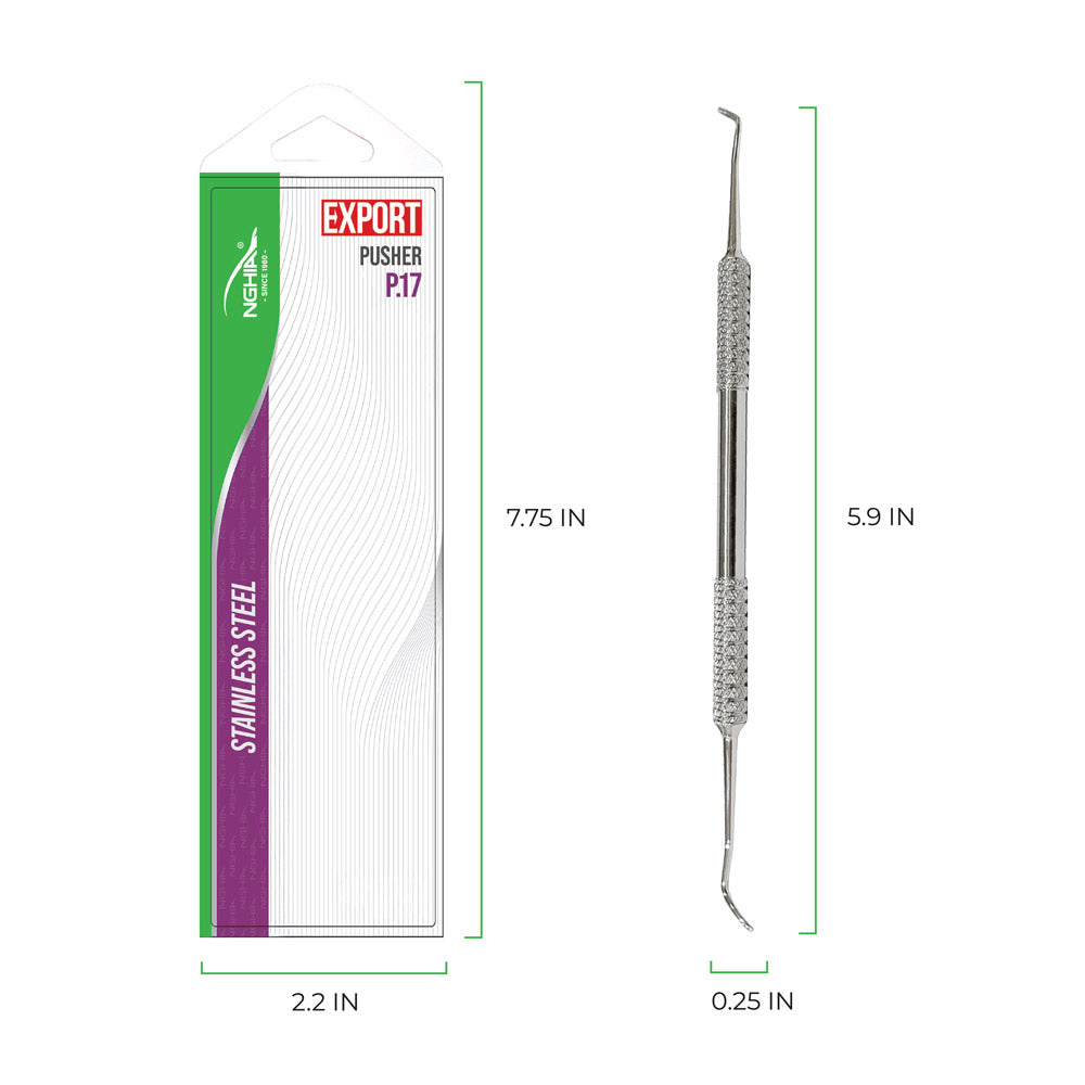NGHIA EXPORT Cuticle Pusher - P-17 (Stainless Steel)