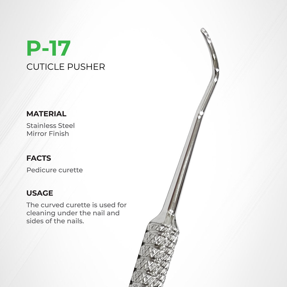 NGHIA EXPORT Cuticle Pusher - P-17 (Stainless Steel)