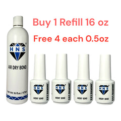 HNS DIAMOND AIR DRY BOND 16 OZ BUY 1 FREE 4 EACH O.5OZ