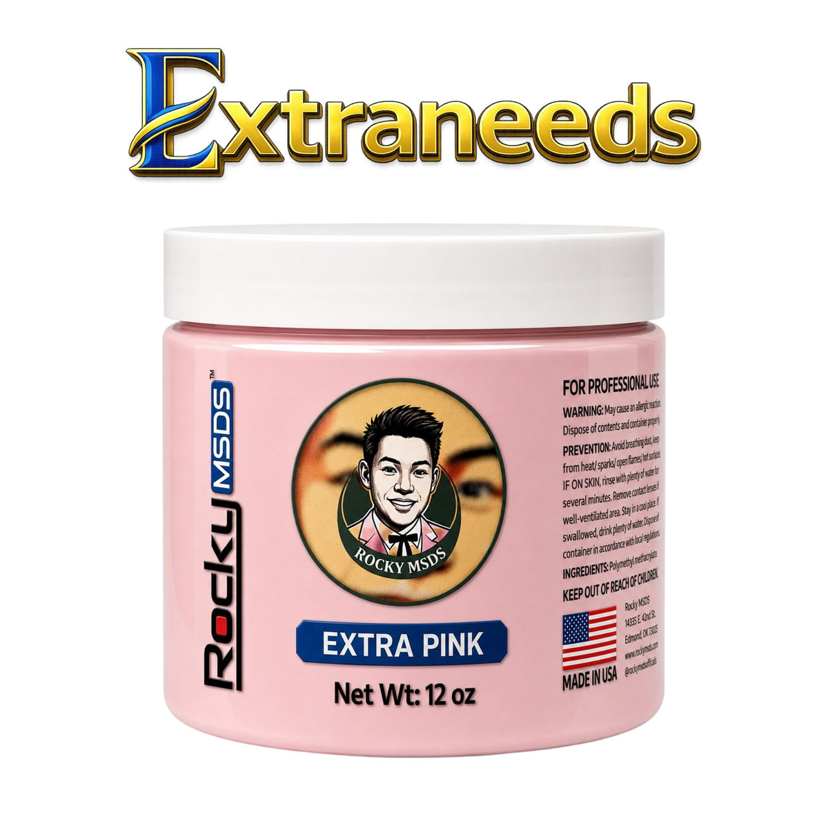 Rocky MSDS Extra Pink Nail Powder 12 oz