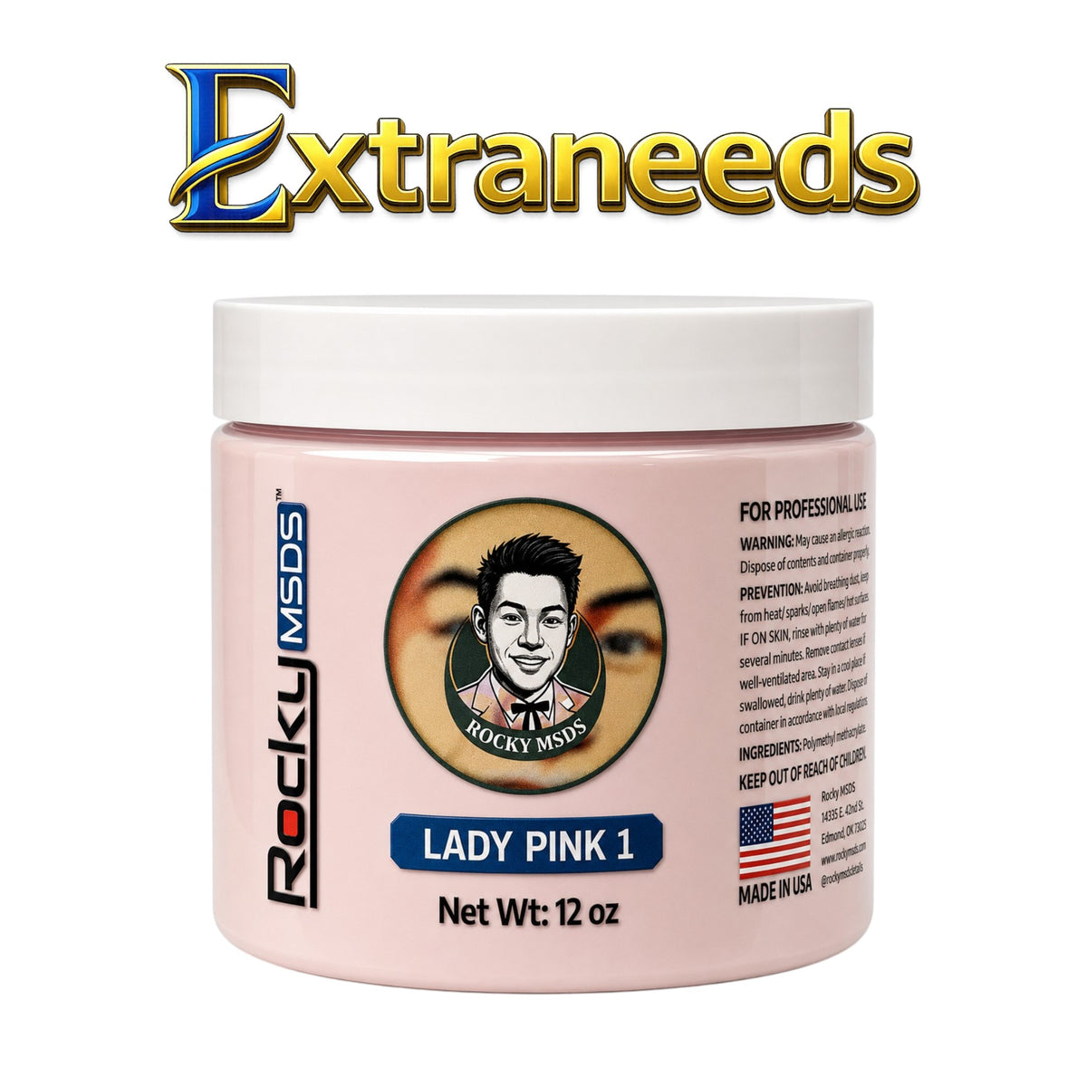 Rocky MSDS Lady Pink 1 Nail Powder 12 oz