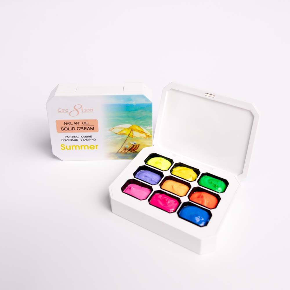 Cre8tion Nail Art Gel - Solid Cream Collection - Summer